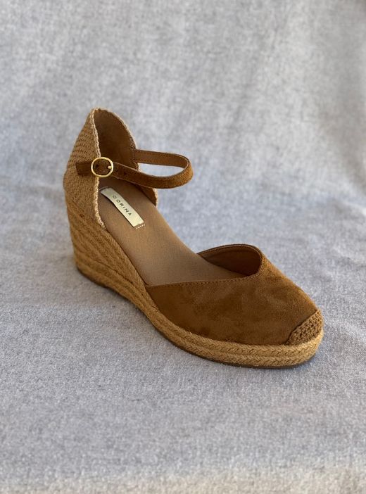 Alpargata de cuña cámel