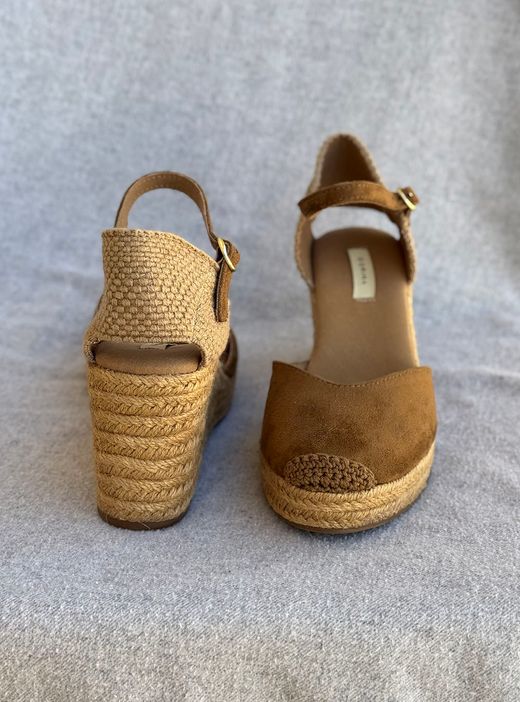 Alpargata de cuña cámel