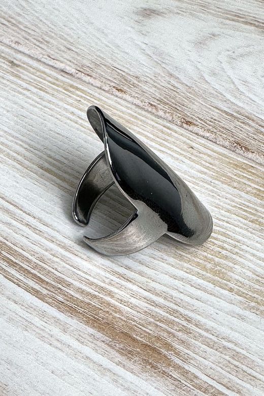 Anillo acero ovalado silver