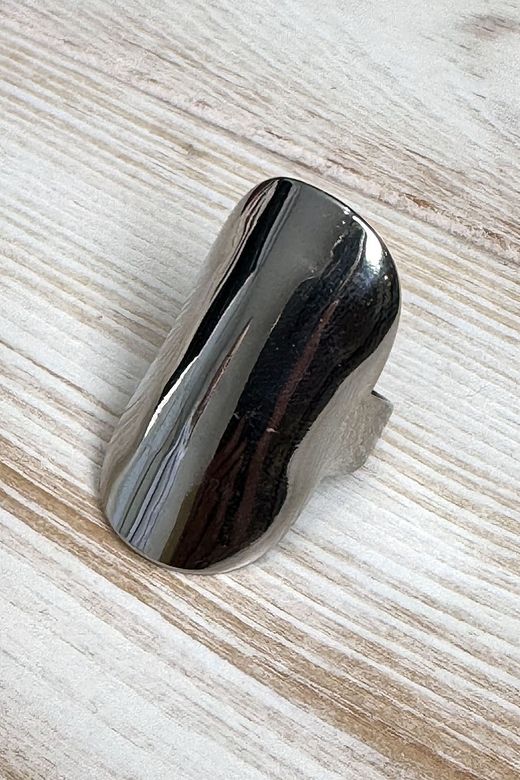 Anillo acero ovalado silver