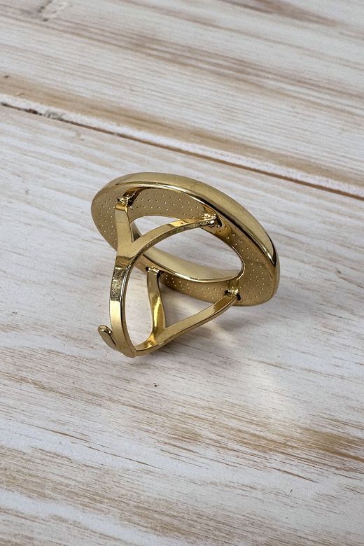 Anillo acero redondo gold