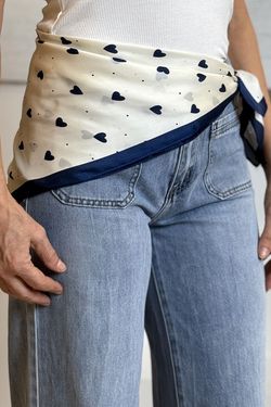 Bandana corazones crudo-marino