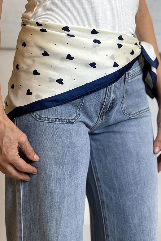 Bandana corazones crudo-marino