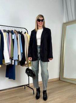 Blazer oversize negra