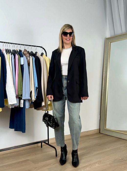 Blazer oversize negra