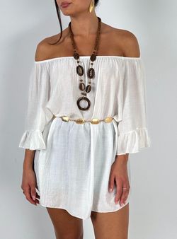 Blusa-vestido Antibes blanca