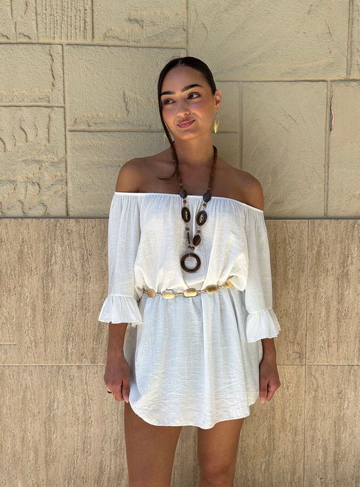 Blusa-vestido Antibes blanca