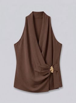 Blusa Bahía marrón chocolate