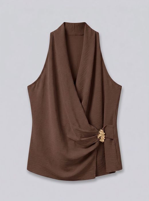 Blusa Bahía marrón chocolate