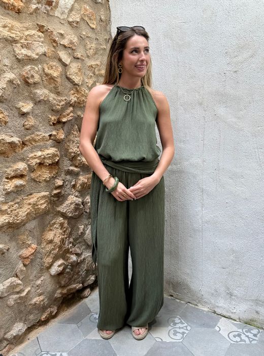 Blusa bambula kaki
