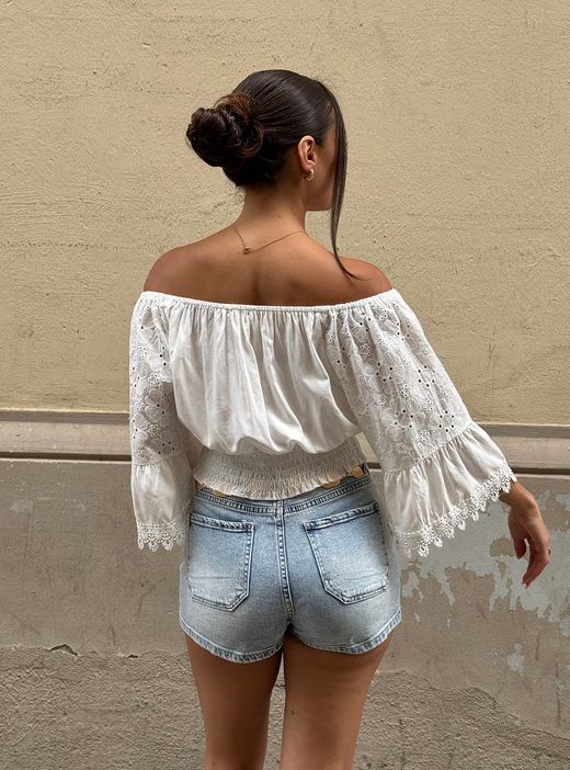 Blusa blanca Formentor