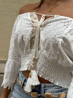 Blusa blanca Formentor