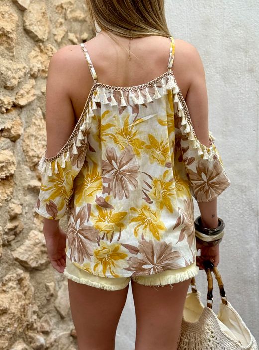 Blusa boho Formentor amarillo