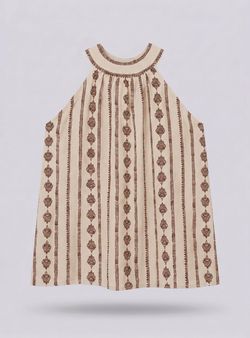 Blusa étnica beige