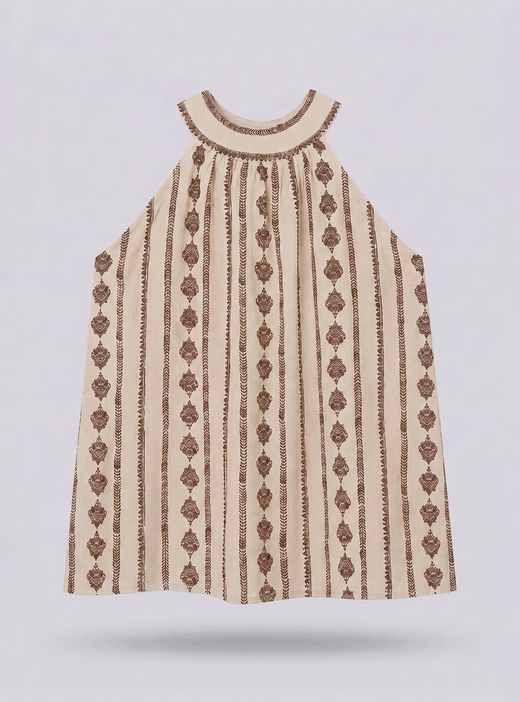 Blusa étnica beige