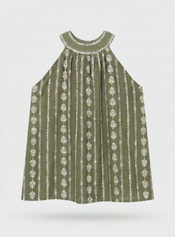 Blusa étnica verde kaki
