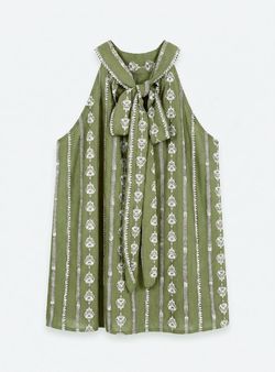 Blusa étnica verde kaki