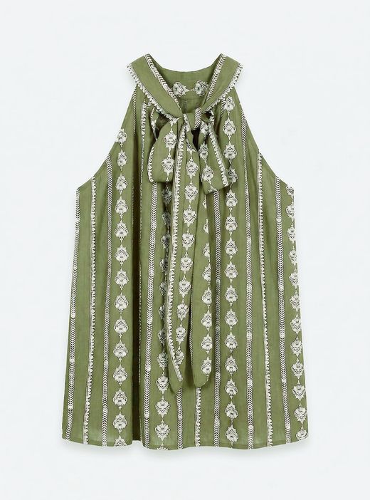 Blusa étnica verde kaki