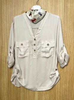 Blusa fluída Bruna beige