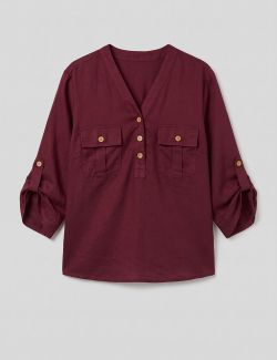 Blusa fluída Bruna burdeos