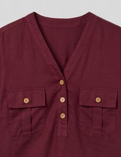Blusa fluída Bruna burdeos