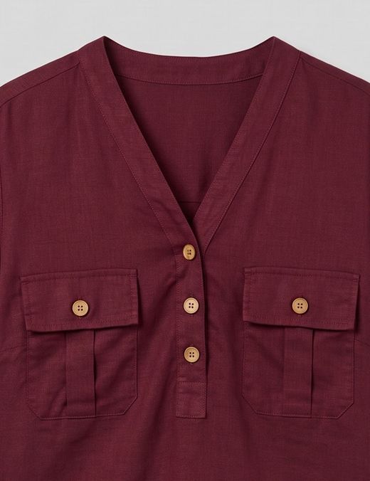 Blusa fluída Bruna burdeos