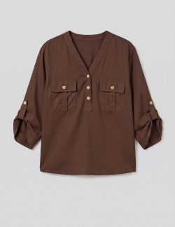 Blusa fluída Bruna marrón