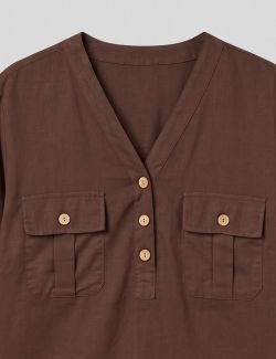 Blusa fluída Bruna marrón