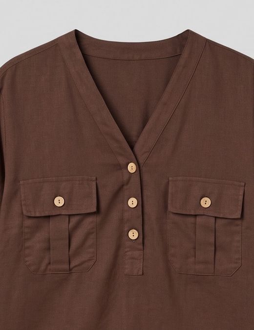 Blusa fluída Bruna marrón