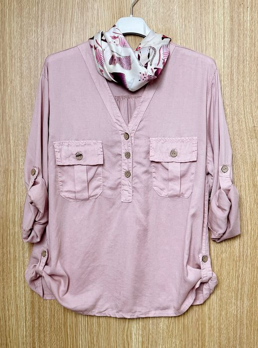 Blusa fluída Bruna rosa