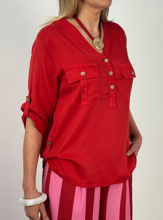 Blusa fluída Bruna roja