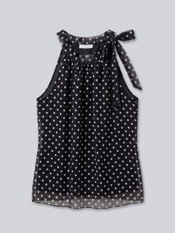 Blusa gasa lunares negro-blanco