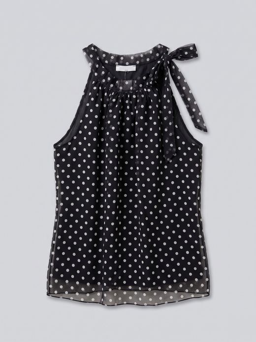 Blusa gasa lunares negro-blanco