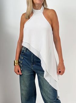 Blusa Halter Asimétrica Blanca