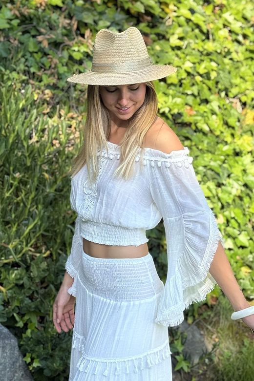 Blusa ibicenca blanca