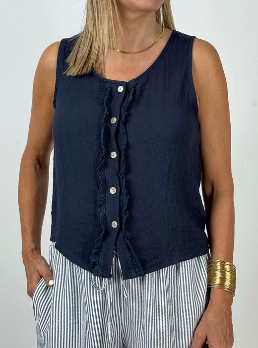 Blusa Mercadal azul marino