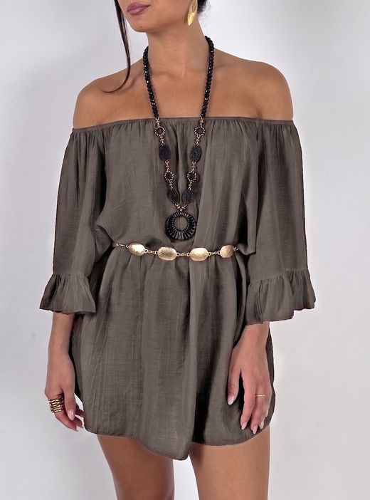 Blusa-vestido Antibes fango