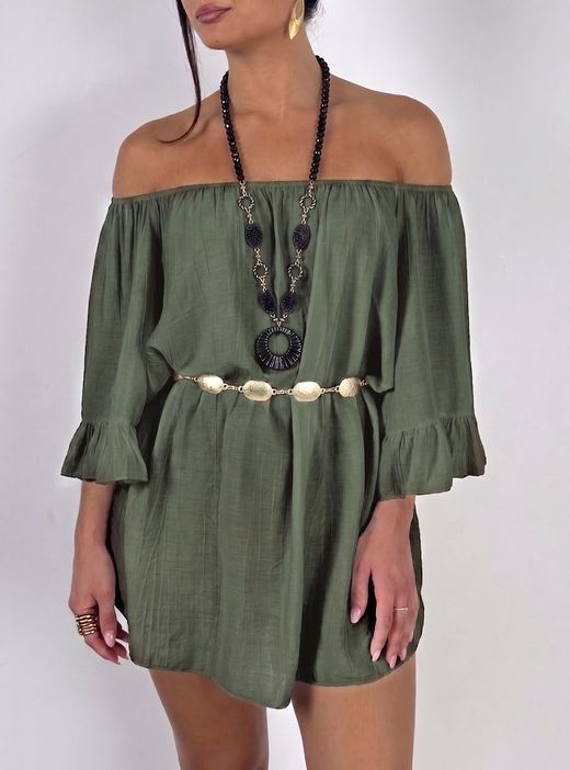 Blusa-vestido Antibes kaki