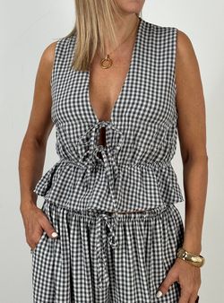 Blusa vichy negra