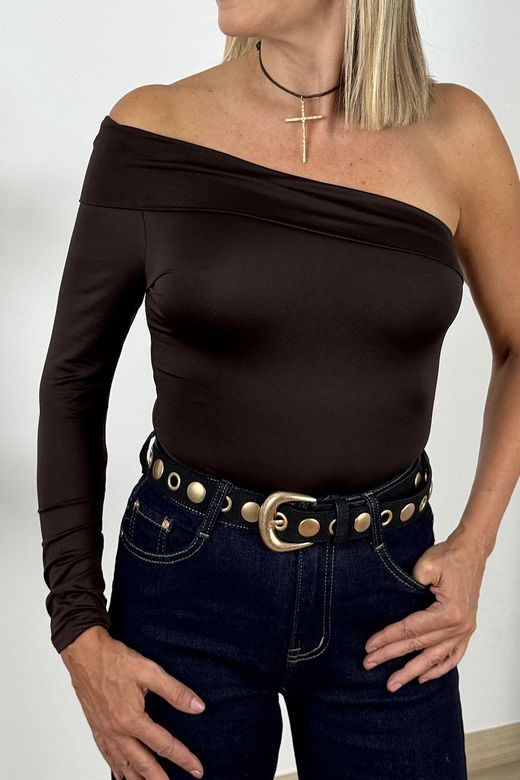 Body asimétrico marrón