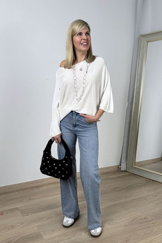 Bolso combi tachuelas negro