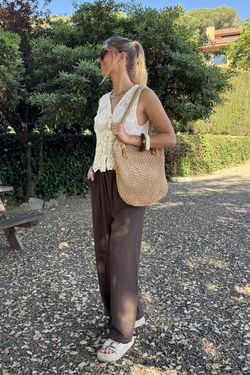 Bolso crochet cámel