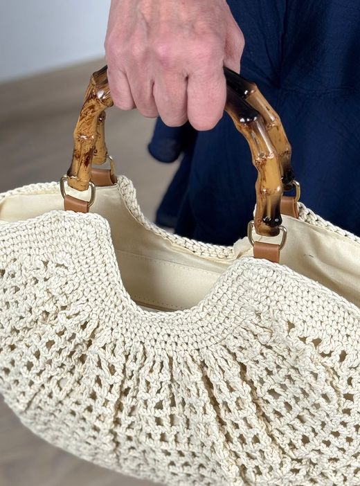 Bolso de mano Bambú crudo