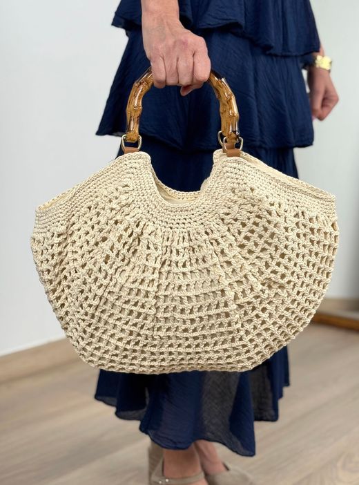 Bolso de mano Bambú crudo