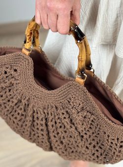 Bolso de mano Bambú marrón