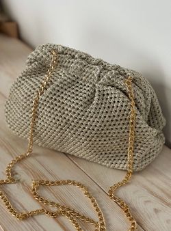 Bolso ganchillo lurex dorado