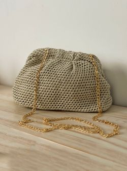 Bolso ganchillo lurex dorado