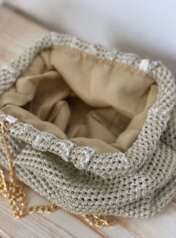 Bolso ganchillo lurex dorado