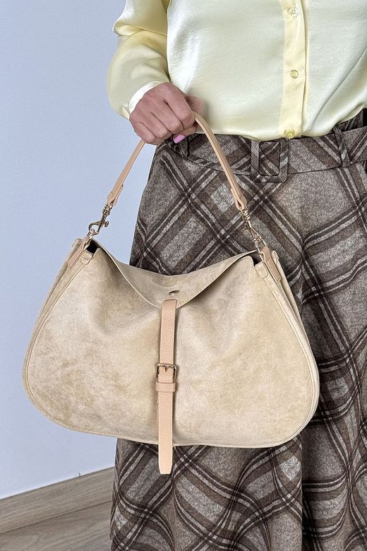 Bolso maxi beige