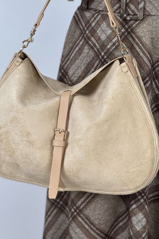 Bolso maxi beige